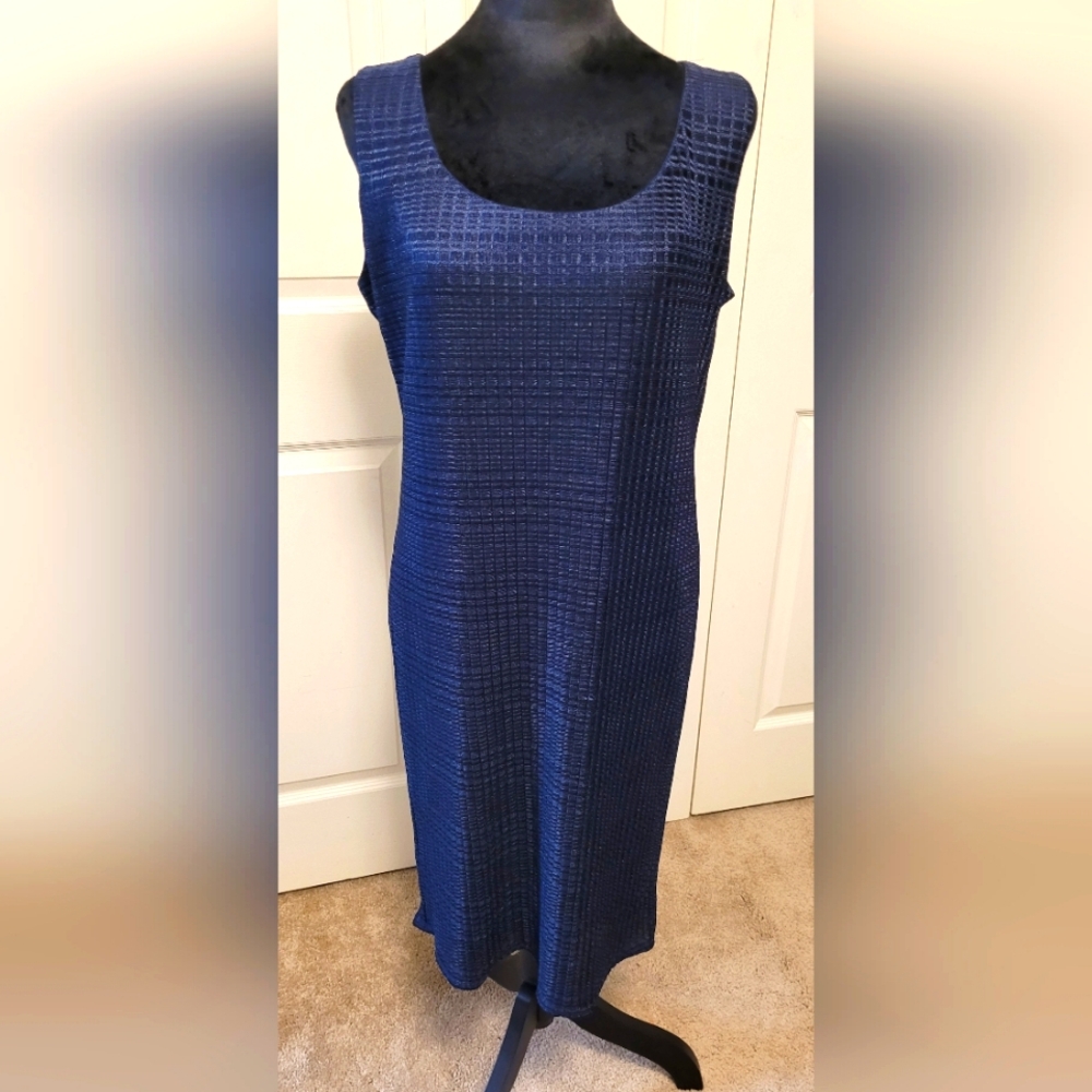 🔥2For$20 Women's Dresa Navy Blue Waffle Texture Size 10 R&M Richard's